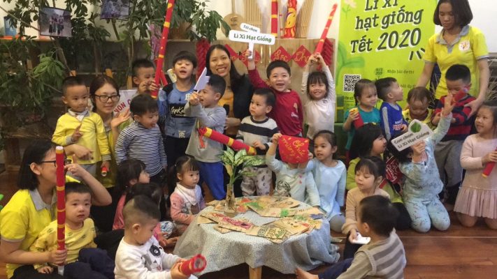 [Nhật kí Cuộc thi 2020] Hoạt động Thiết kế Lì xì Hạt giống tại trường Mầm non Mặt trời Bé Con 23