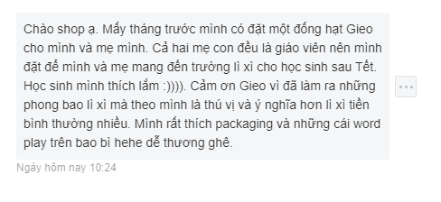 Cơn mưa lời khen cho sản phẩm quà tặng hạt giống của Gieo 10 Cơn mưa lời khen cho sản phẩm quà tặng hạt giống của Gieo 10