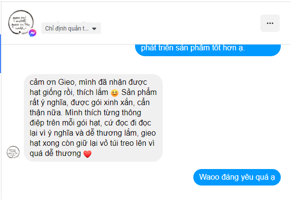 Cơn mưa lời khen cho sản phẩm quà tặng hạt giống của Gieo 14 Cơn mưa lời khen cho sản phẩm quà tặng hạt giống của Gieo 14