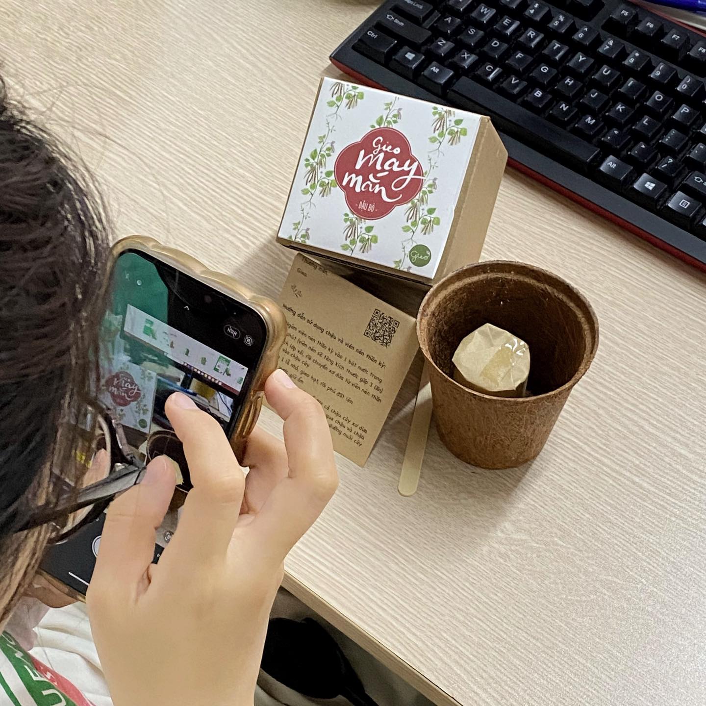 Bộ kit gieo hạt đậu đỏ xuất hiện trong dịp lễ Thất Tịch ở Cỏ Cây Hoa Lá 9