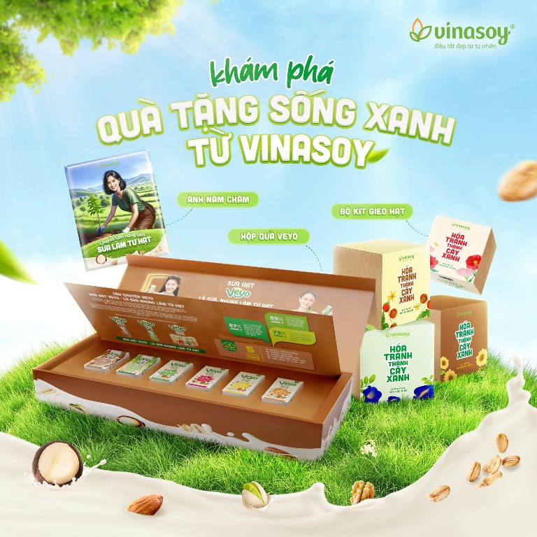 Cùng khám phá bộ quà tặng sống xanh của Vinasoy x Gieo 1