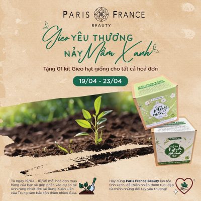 Paris France Beauty mời gọi khách hàng sống xanh với bộ kit trồng cây của Gieo 1