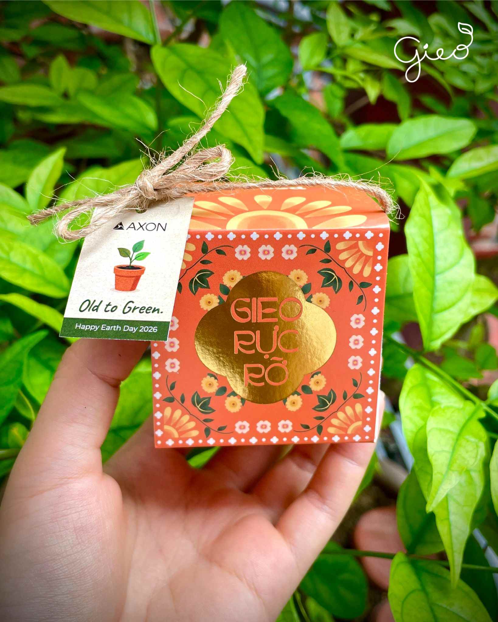 Tập đoàn Công nghệ AXON tặng Bộ kit trồng cây của Gieo nhân Ngày Trái Đất 22/04 1