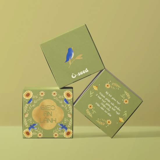 Bộ kit gieo hạt Mini Premium – Gieo An lành – 3 loại hạt bất ngờ