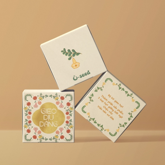 Bộ kit gieo hạt Mini Premium – Gieo Dịu dàng – 3 loại hạt bất ngờ